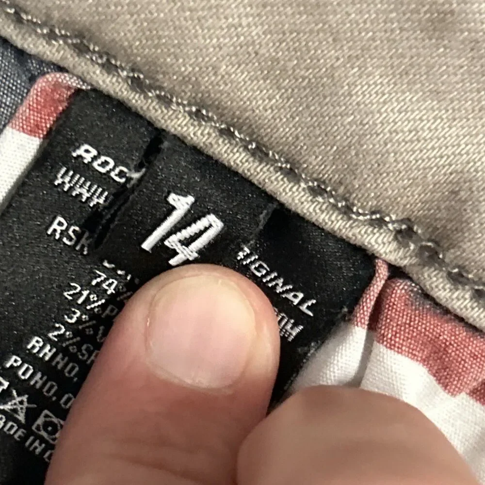Rockstar Original Jeans Boys 14 Super Shake Stacked Flare Denim Light Gray